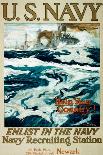 U.S. Navy WWI Recruitment Poster-Henry Reuterdahl-Laminated Giclee Print