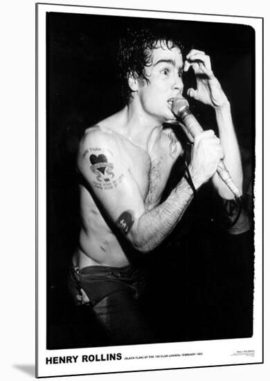 Henry Rollins-100 Club 1983-null-Mounted Poster