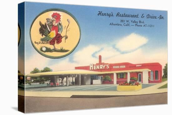 Henry's Restaurant and Drive-In, Roadside Retro-null-Stretched Canvas