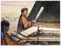 Tibetan Women Weaving-Henry Savage Landor-Art Print