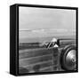 Henry Segrave Driving the Golden Arrow, Daytona Beach, Florida, USA, 1929-null-Framed Stretched Canvas