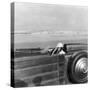 Henry Segrave Driving the Golden Arrow, Daytona Beach, Florida, USA, 1929-null-Stretched Canvas