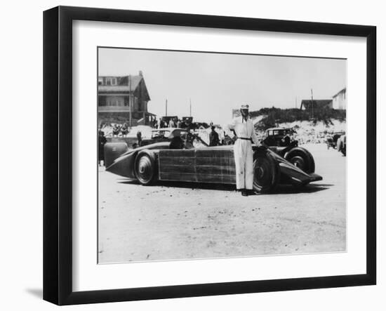 Henry Segrave with the Golden Arrow, Daytona Beach, Florida, USA, 1929-null-Framed Photographic Print