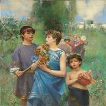 Frühling (Le Printemps)-Henry Siddons Mowbray-Stretched Canvas