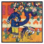 "Japanese Woman in Garden,"March 2, 1929-Henry Soulen-Framed Giclee Print