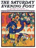 "Chinese Painting China," Saturday Evening Post Cover, January 14, 1928-Henry Soulen-Giclee Print