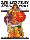 "Chinese Painting China," Saturday Evening Post Cover, January 14, 1928-Henry Soulen-Giclee Print