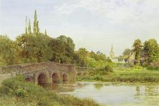 Round My House: the Mill Stream, Ockham, 1880-86 (W/C and Gouache)-Henry Sutton Palmer-Giclee Print