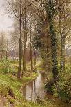 A Wooded River, Landscape Autumn watercolor-Henry Sutton Palmer-Giclee Print