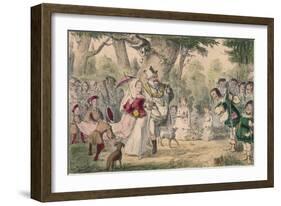 Henry the 8th and His Queen Out a Maying, 1850-John Leech-Framed Giclee Print