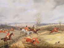 Grouse, Two Men and Their Dogs Walk up a Moor Hoping to Start up Some Grouse-Henry Thomas Alken-Art Print