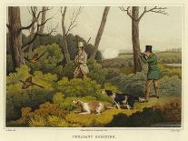 Grouse, Two Men and Their Dogs Walk up a Moor Hoping to Start up Some Grouse-Henry Thomas Alken-Art Print