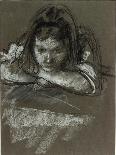 Study of a Girl for 'The Torn Gown'-Henry Tonks-Framed Giclee Print