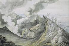 The Ascent of Vesuvius, 1785-91 (W/C over Graphite on Paper)-Henry Tresham-Giclee Print
