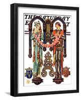 "Henry V and His French Bride," Saturday Evening Post Cover, July 26, 1930-Joseph Christian Leyendecker-Framed Giclee Print