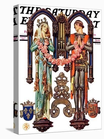 "Henry V and His French Bride," Saturday Evening Post Cover, July 26, 1930-Joseph Christian Leyendecker-Stretched Canvas