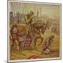 Henry V and His Troops Pray for Victory Over the French Before the Battle of Agincourt-Joseph Kronheim-Mounted Photographic Print