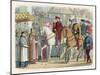 Henry V of England and Charles VI of France Enter Paris after the Treaty of Troyes-null-Mounted Art Print