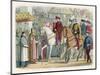 Henry V of England and Charles VI of France Enter Paris after the Treaty of Troyes-null-Mounted Art Print