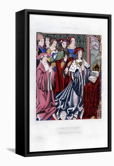 Henry VI and His Court, Mid-15th Century-Henry Shaw-Framed Stretched Canvas