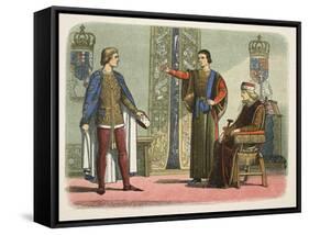 Henry VI and the Dukes of York and Somerset-James William Edmund Doyle-Framed Stretched Canvas