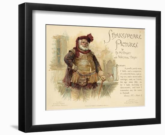 Henry VI, Falstaff-H.m. Paget-Framed Art Print