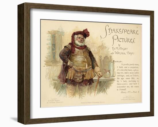 Henry VI, Falstaff-H.m. Paget-Framed Art Print