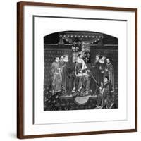 Henry VI Presenting a Sword to John Talbot, Earl of Salisbury, C1445-null-Framed Giclee Print