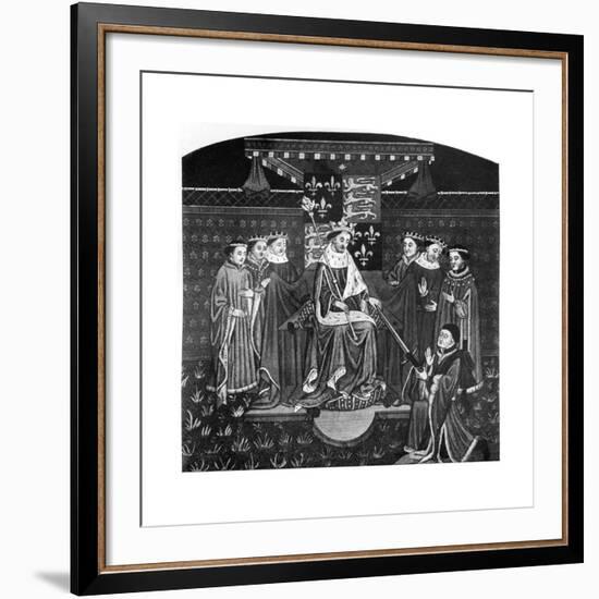 Henry VI Presenting a Sword to John Talbot, Earl of Salisbury, C1445-null-Framed Giclee Print