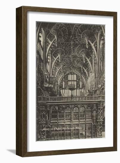 Henry VII Chapel, Westminster Abbey, London, England-null-Framed Art Print