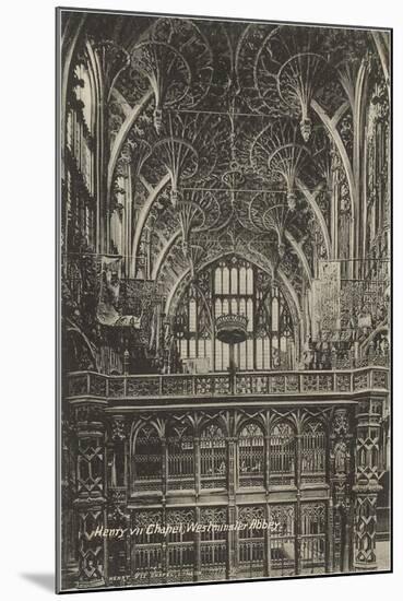 Henry VII Chapel, Westminster Abbey, London, England-null-Mounted Art Print