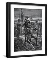 Henry VII Crowned at Bosworth, Illustration from The History of the Nation-Richard Caton Woodville-Framed Giclee Print