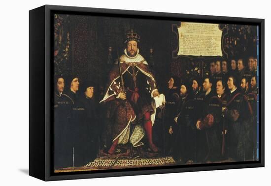 Henry VII & His Barber Surgeons-Hans Holbein the Younger-Framed Stretched Canvas