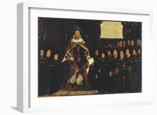 Henry VII & His Barber Surgeons-Hans Holbein the Younger-Framed Art Print
