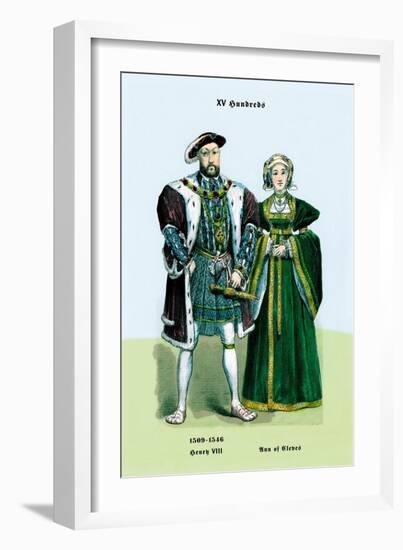 Henry VIII and Ann of Cleeves-Richard Brown-Framed Art Print