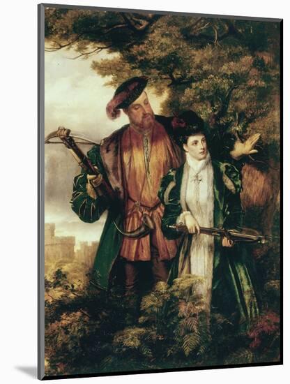 Henry VIII and Anne Boleyn Deer Shooting in Windsor Forest-William Powell Frith-Mounted Giclee Print