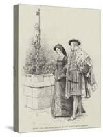 Henry VIII and Anne Boleyn in the King's Privy Gardens-Charles Green-Stretched Canvas