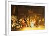 Henry VIII and Anne Boleyn Observed by Queen Catherine, 1870-Marcus Stone-Framed Giclee Print