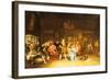 Henry VIII and Anne Boleyn Observed by Queen Catherine, 1870-Marcus Stone-Framed Giclee Print