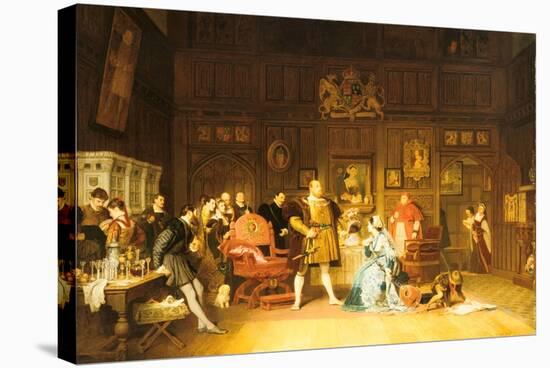 Henry VIII and Anne Boleyn Observed by Queen Catherine, 1870-Marcus Stone-Stretched Canvas