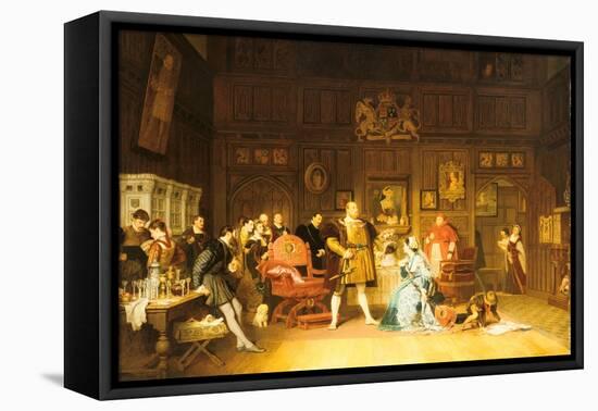 Henry VIII and Anne Boleyn Observed by Queen Catherine, 1870-Marcus Stone-Framed Stretched Canvas