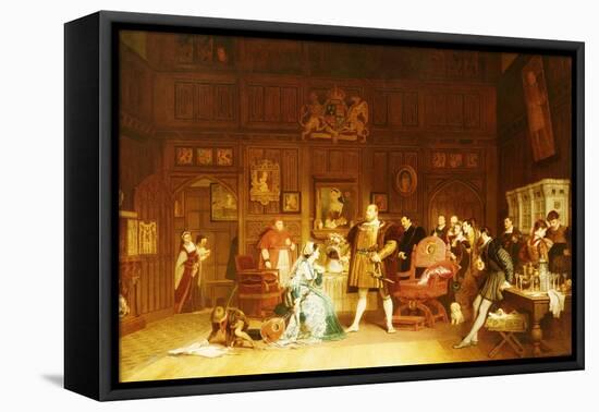 Henry VIII and Anne Boleyn Observed by Queen Katherine, 1870-Marcus Stone-Framed Stretched Canvas