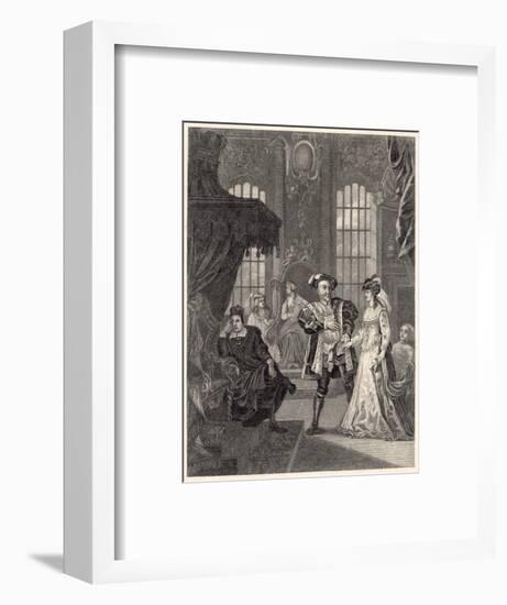 Henry VIII and Anne Boleyn-null-Framed Art Print