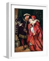 Henry VIII and Cardinal Wolsey, C1888-John Gilbert-Framed Giclee Print