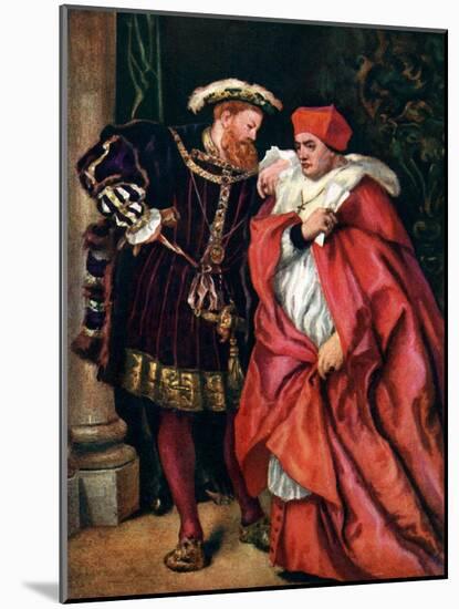 Henry VIII and Cardinal Wolsey, C1888-John Gilbert-Mounted Giclee Print