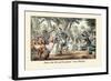 Henry VIII and His Queen Out A'maying-John Leech-Framed Art Print