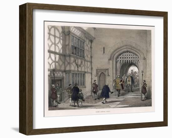 Henry VIII Arrives at Hever Castle, Kent-null-Framed Art Print
