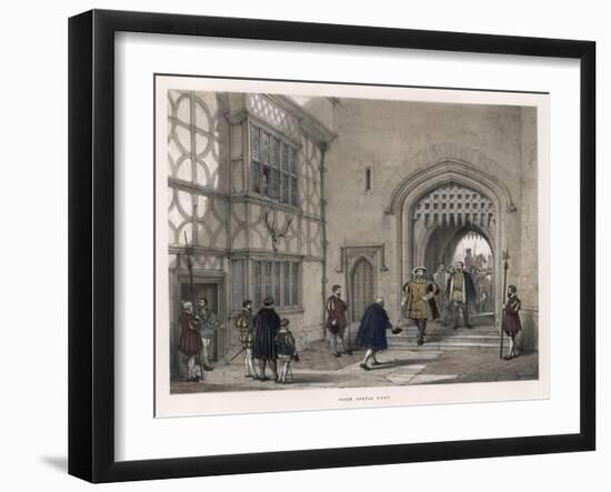 Henry VIII Arrives at Hever Castle, Kent-null-Framed Art Print