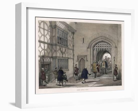 Henry VIII Arrives at Hever Castle, Kent-null-Framed Art Print