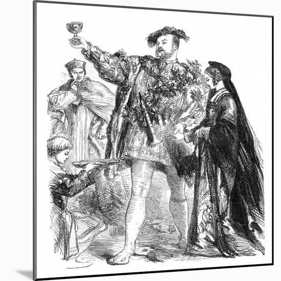 Henry VIII by William Shakespeare-John Gilbert-Mounted Giclee Print